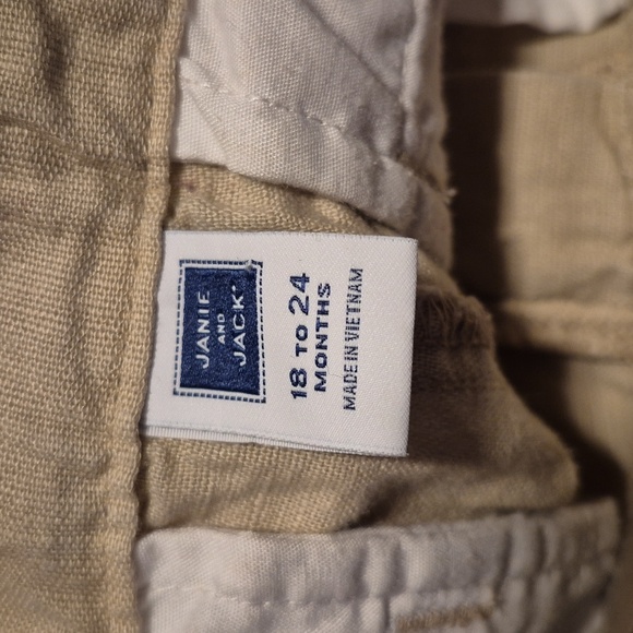 Janie and Jack boys 18 - 24 months tan convertible leg linen blend pants VGUC - Picture 7 of 8